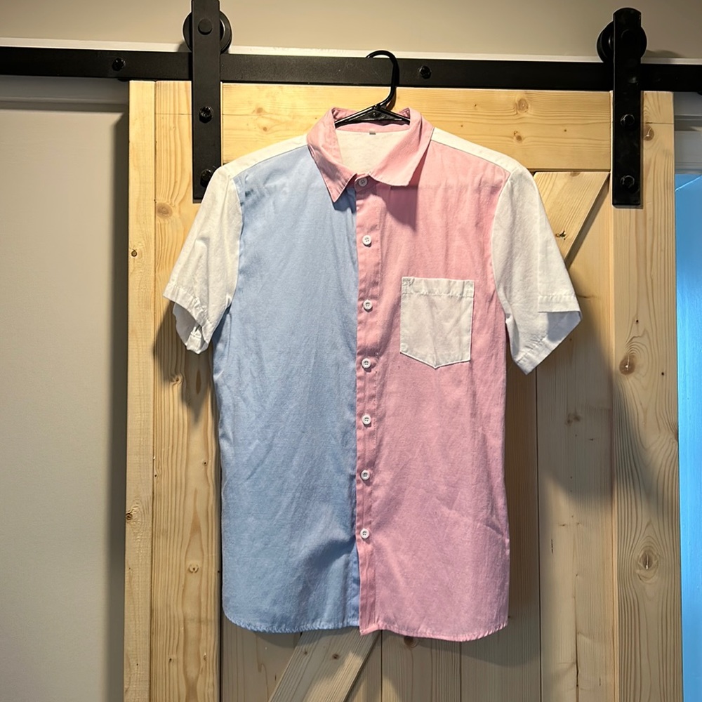 Blue and Pink dress shirt